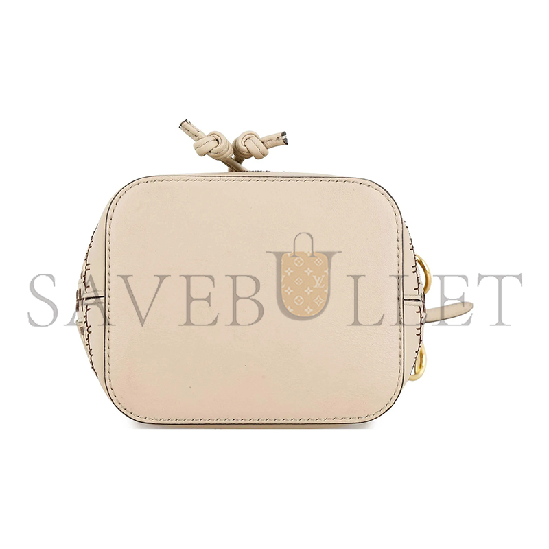 FENDI MON TRESOR BUCKET BAG ZUCCA SUEDE MINI BROWN 8BS010AHJGF1FI0 (18*12*10cm)